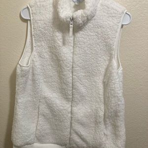 White Fuzzy Vest
